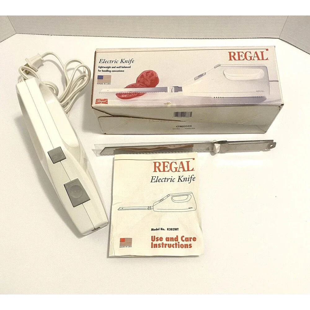 Regal Knife Electric Serrated With Stainless Steel Blades Vintage Tested